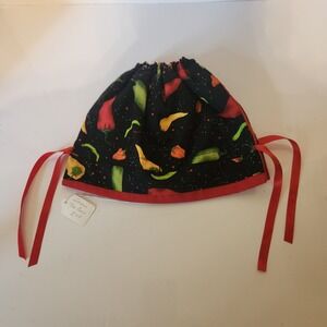 Handmade‎ Chili Pepper Small Tea Cozy Black Red Drawstring Teapot Warmer